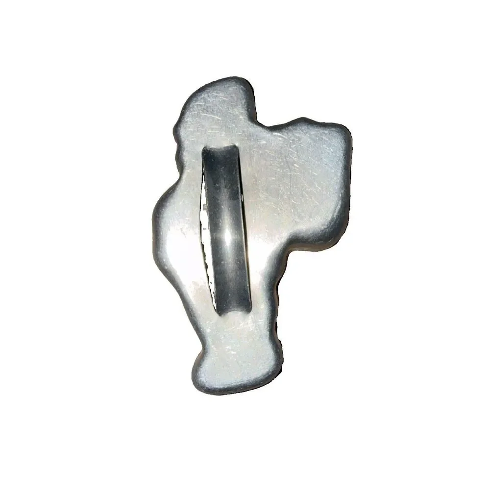 Vintage Metal Cookie Cutter Santa with Gift Bag Christmas Aluminum